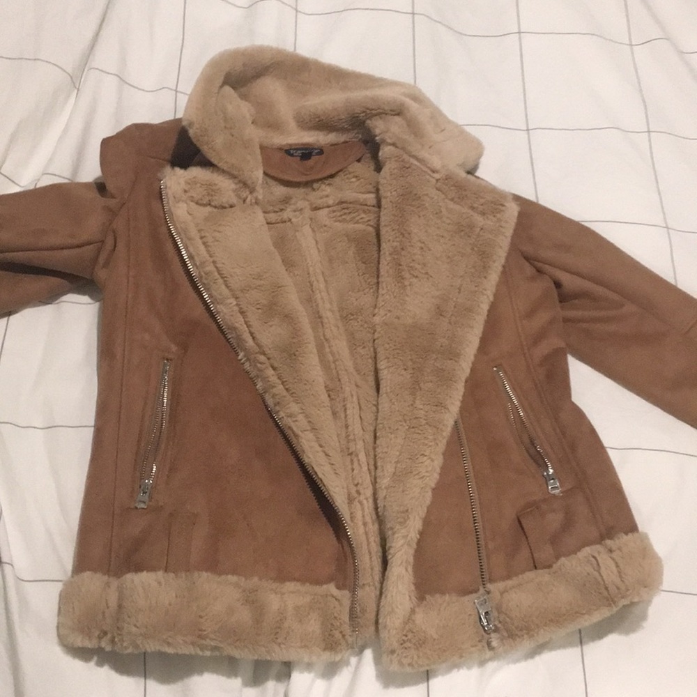 Topshop Faux Sherpa-lined jacket. SUPER soft.